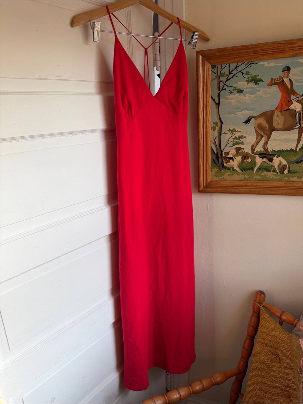 Zara NWT ZW COLLECTION Camisole Maxi Slip Red Dress Spaghetti Strap Quiet Luxury - Picture 10 of 16